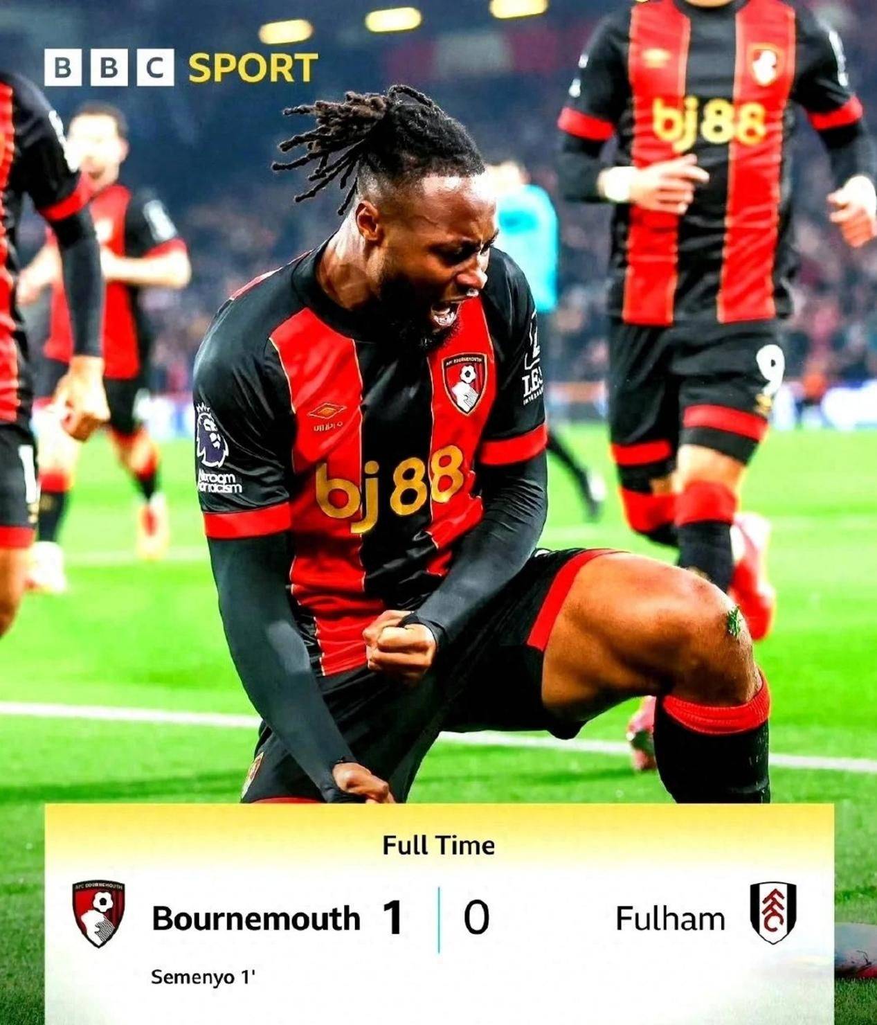 伯恩茅斯主场大败利物浦，遭遇痛失榜首榜首之痛